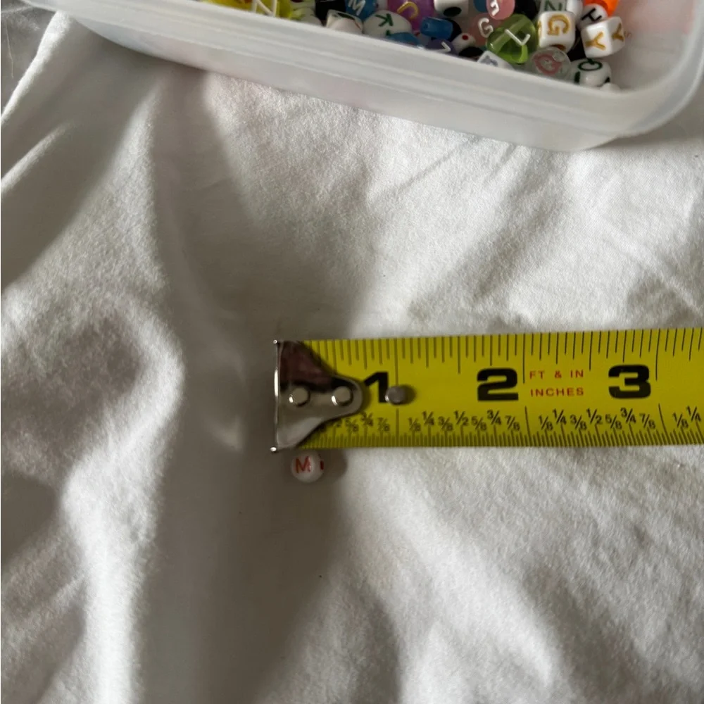 Bulk Alphabet & Shape Bead Lot with Elastic Cord - Friendship Bracelet Kit